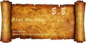 Biel Boriska névjegykártya